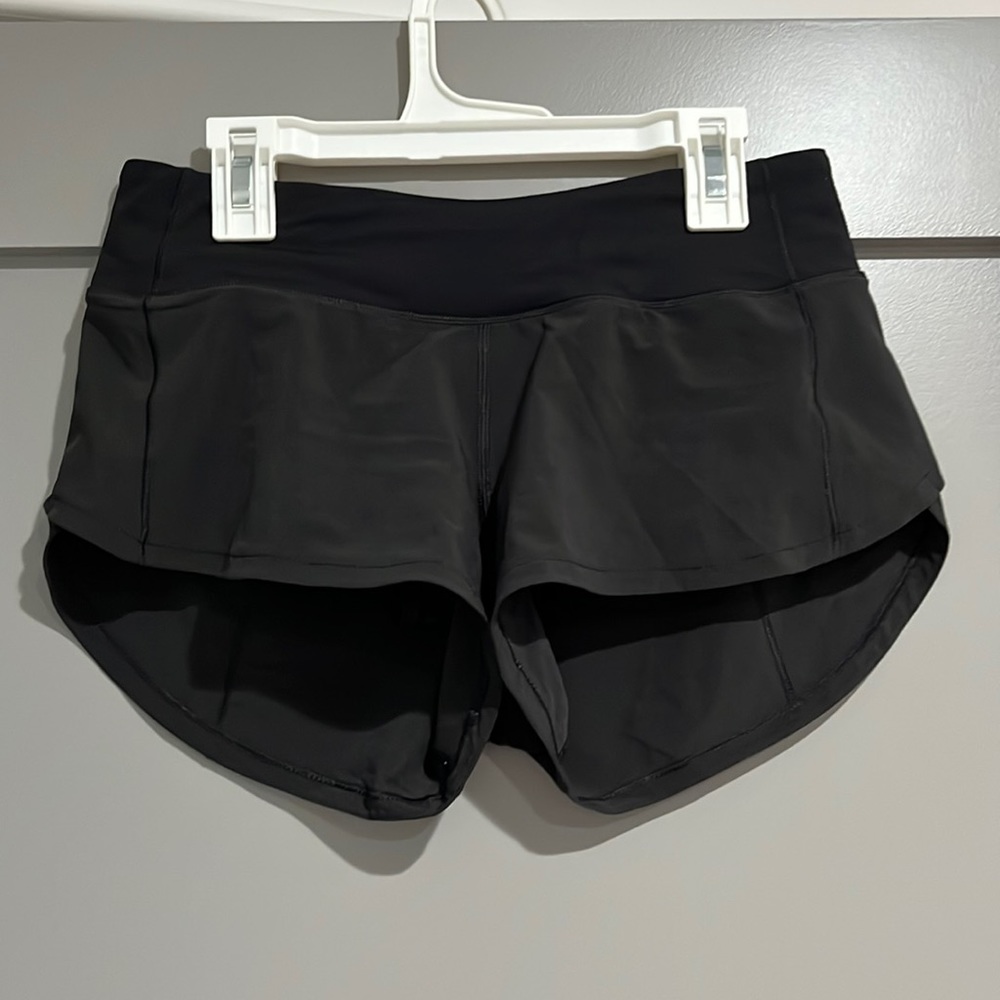 Lululemon Black Speed Ups 2.5 Inch Size 2